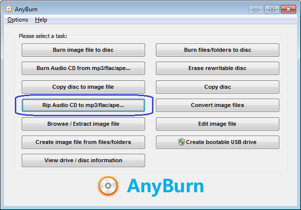 CD to mp3 files