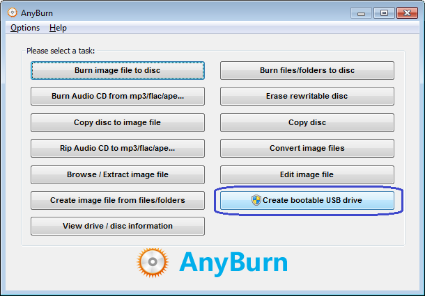 burn iso image to usb drive in windows xp